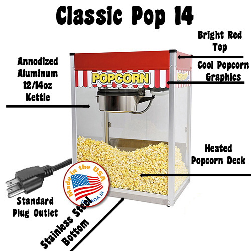 Classic Pop 14 oz Popcorn Machine