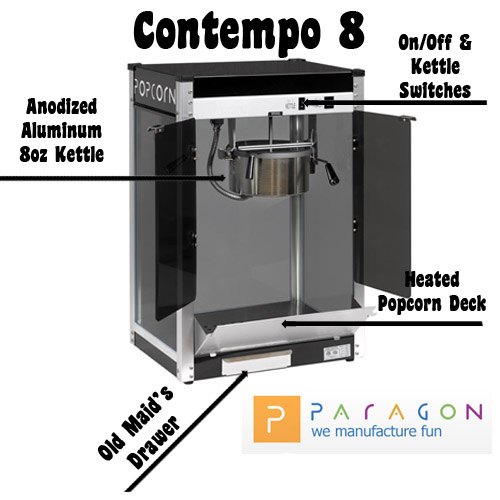 Paragon Contempo Pop 8 oz. Popcorn Machine