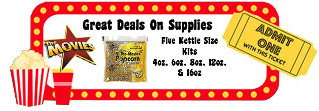 Popcorn Equipment Accessories & Supplies Starter Package for a 16