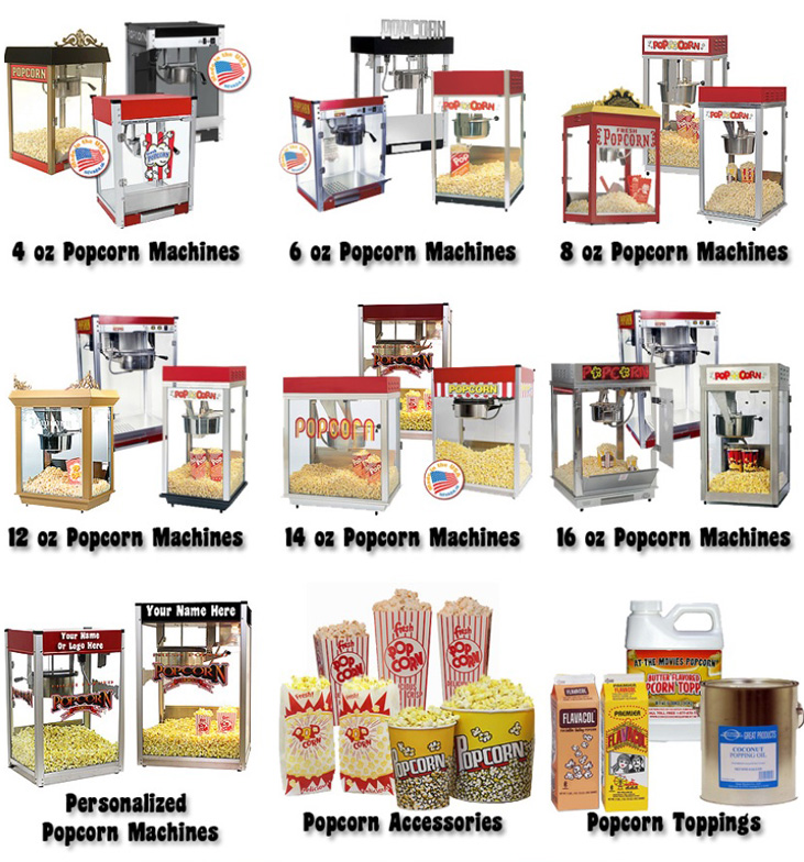 Popcorn Equipment Accessories & Supplies Starter Package for a 6-oz.  Popcorn Machine