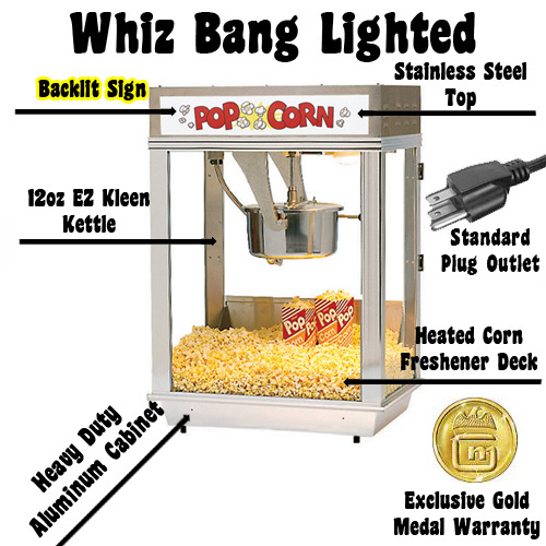 Commercial Popcorn Maker  Deluxe Whiz Bang Popper - Gold Medal #2005 –  Gold Medal Products Co.